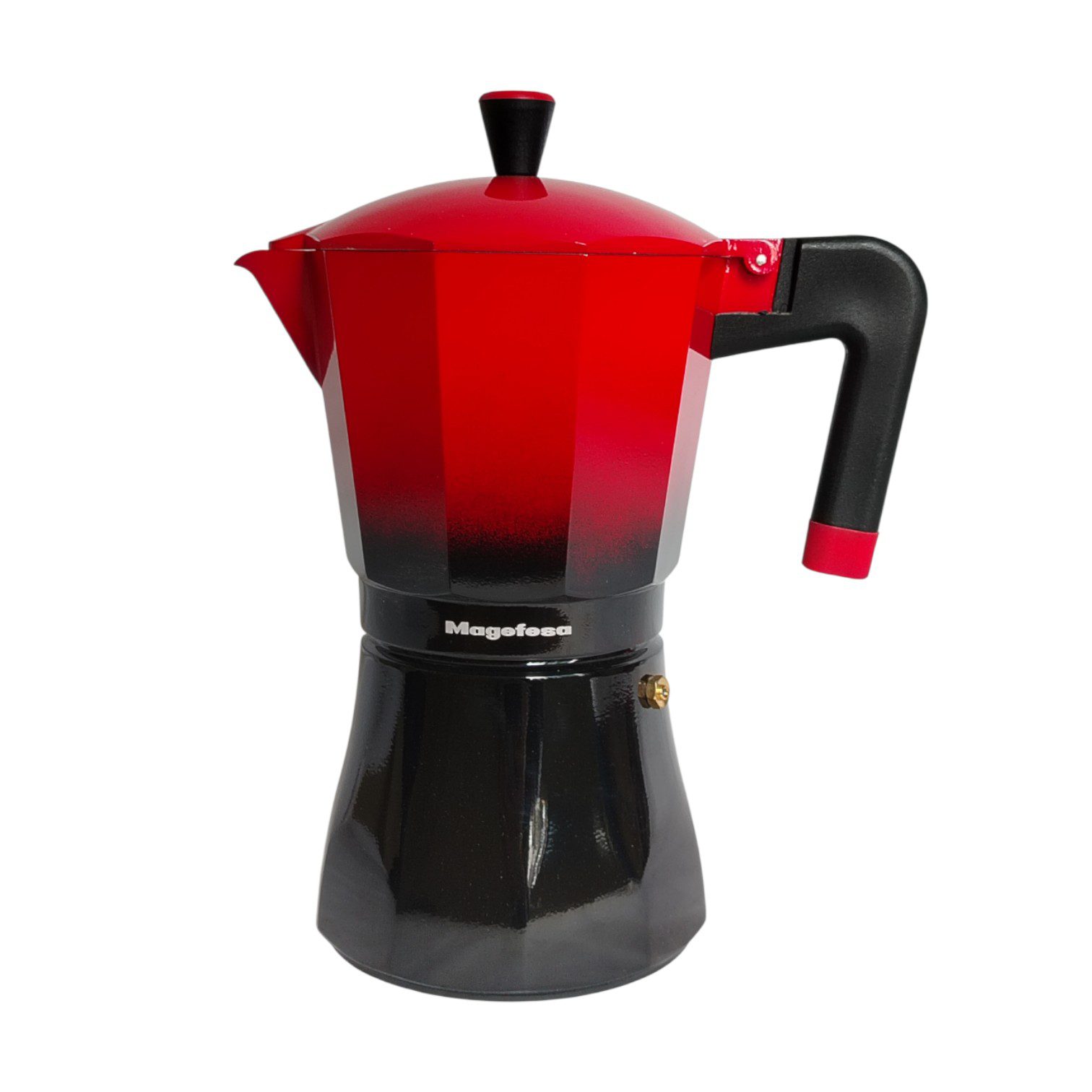 GRECA MAGEFESA 12 TAZAS NEGRA & ROJA TRADICIONAL