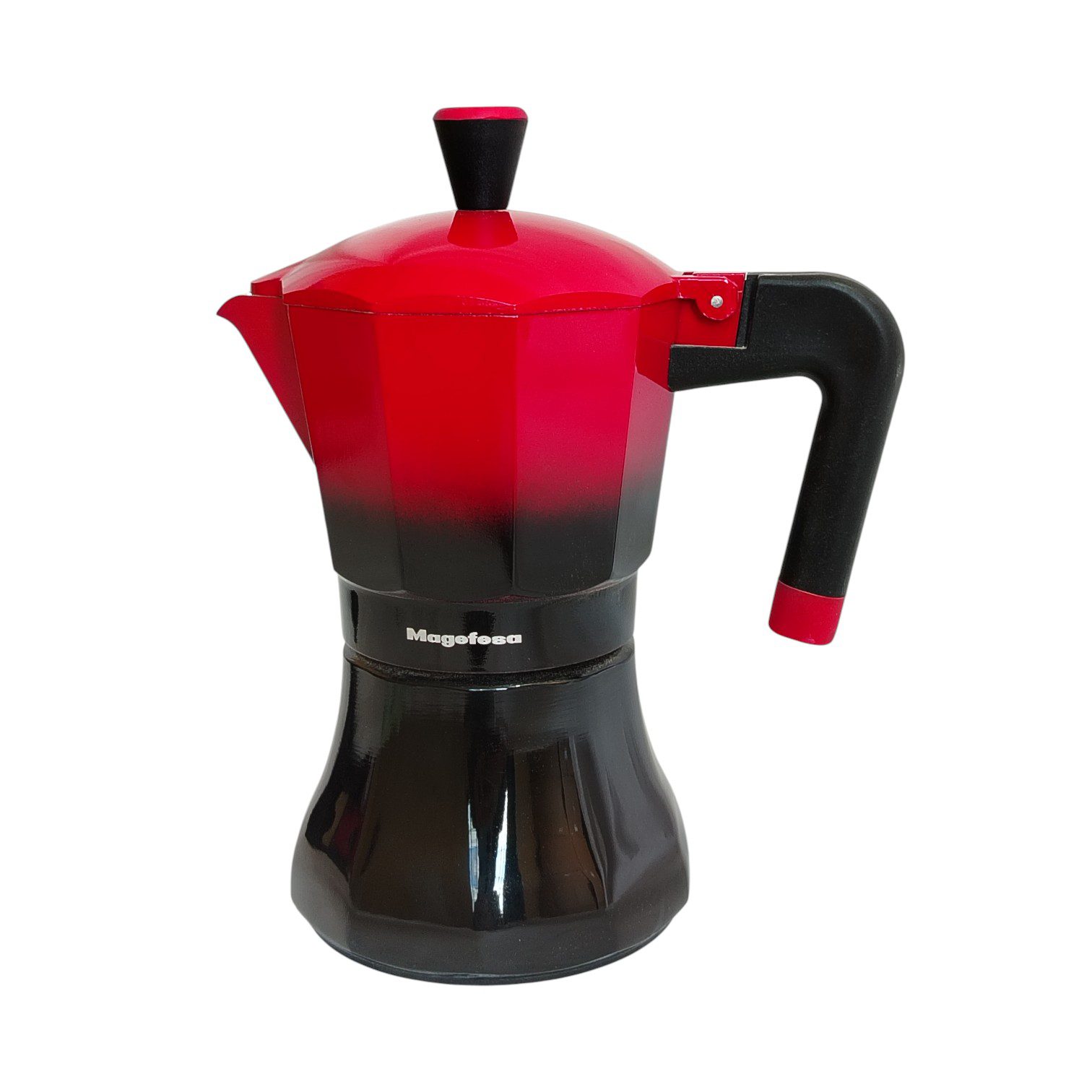 GRECA MAGEFESA 06 TAZAS NEGRA & ROJA TRADICIONAL